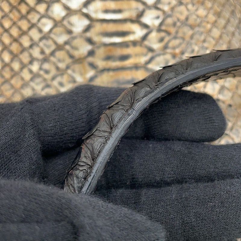 ジミーチュウ チェーンショルダーバッグ フラップバッグ パイソン JIMMY CHOO