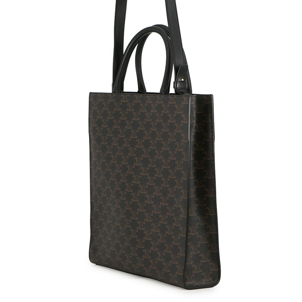 セリーヌ トートバッグ トリオンフ バーティカルカバ ミディアム 194432 CELINE 2wayショルダーバッグ 黒