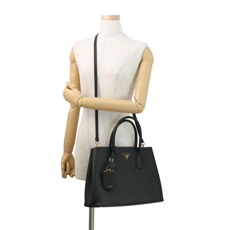 プラダ トートバッグ ドゥーブレ ミディアム サフィアーノ レザー 1BG775 PRADA 2wayショルダーバッグ