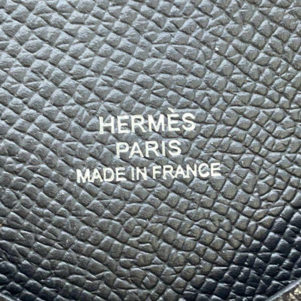 エルメス カードケース カルヴィ ブラック エプソン W刻印 HERMES 名刺入れ 黒