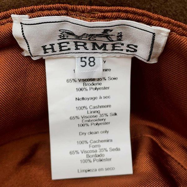 エルメス バケットハット デビー チャーム カシミヤ サイズ58 HERMES 帽子