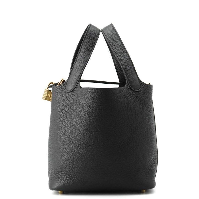 エルメス ハンドバッグ ピコタンロックPM ブラック/ゴールド金具 トリヨンクレマンス K刻印 黒