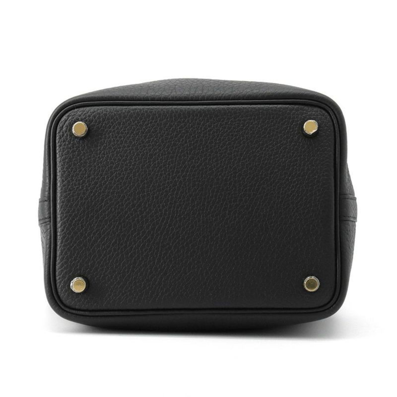エルメス ハンドバッグ ピコタンロックPM ブラック/ゴールド金具 トリヨンクレマンス K刻印 黒