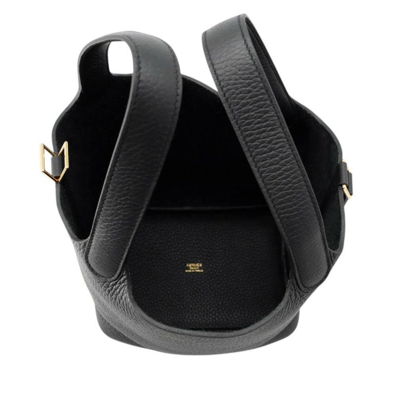 エルメス ハンドバッグ ピコタンロックPM ブラック/ゴールド金具 トリヨンクレマンス K刻印 黒