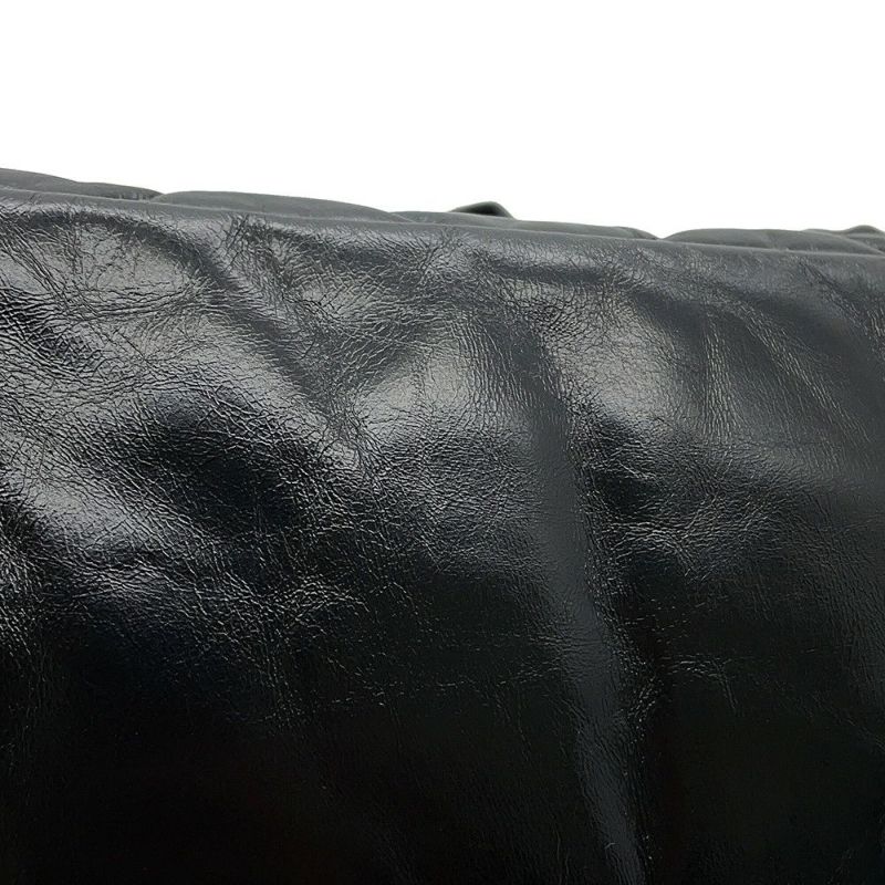 シャネル チェーントートバッグ ポートベロー ココマーク マトラッセ ヴィンテージレザー/ストロー A46153 CHANEL 黒