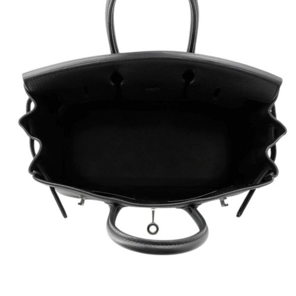 エルメス バーキン25 ブラック/シルバー金具 トゴ C刻印 HERMES Birkin ハンドバッグ 黒