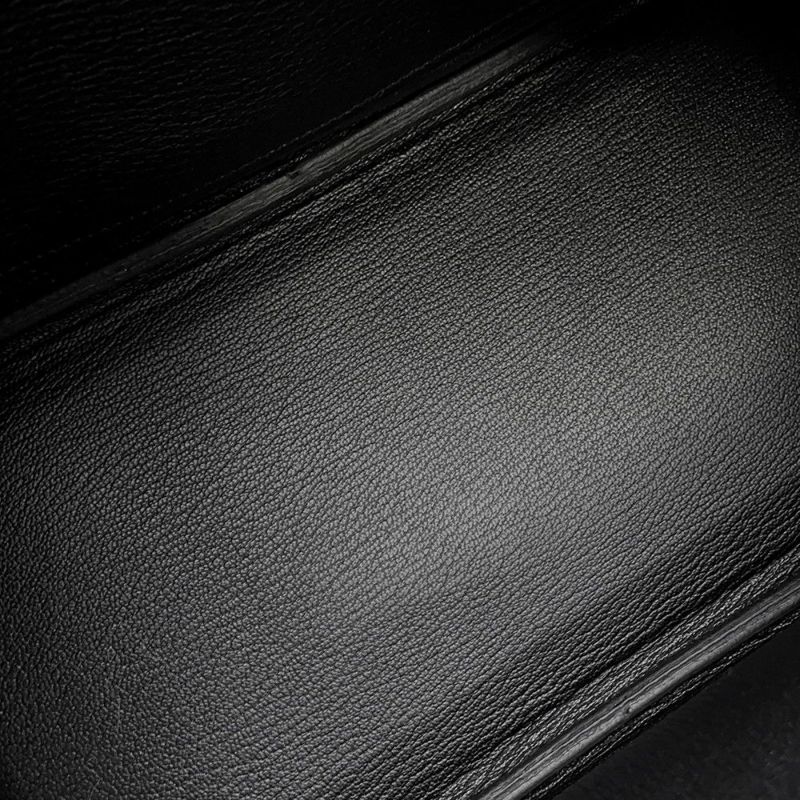 エルメス バーキン25 ブラック/シルバー金具 トゴ C刻印 HERMES Birkin ハンドバッグ 黒