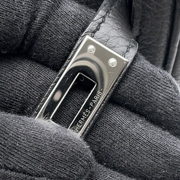 エルメス バーキン25 ブラック/シルバー金具 トゴ C刻印 HERMES Birkin ハンドバッグ 黒