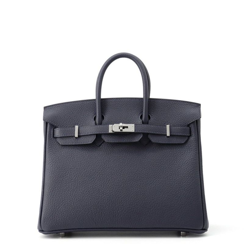 エルメス バーキン25 ブルーニュイ/シルバー金具 トゴ K刻印 HERMES Birkin ハンドバッグ