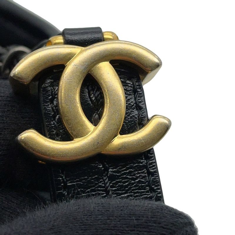 シャネル チェーンショルダーバッグ ガブリエル ドゥ シャネル スモール ホーボーバッグ A91810 CHANEL バッグ 黒