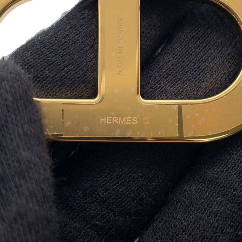 エルメス ブローチ シェーヌダンクル エタン/シルバー金具 エプソン HERMES アクセサリー