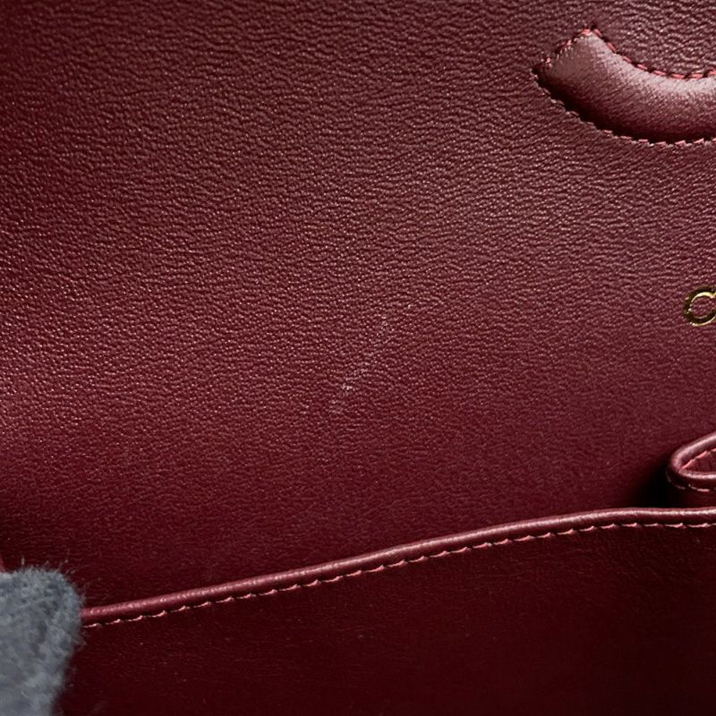 シャネル チェーンショルダーバッグ シェブロン Vステッチ ココマーク ラムスキン A01112 CHANEL ダブルチェーン 黒