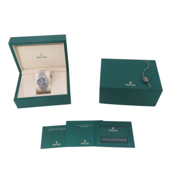 ロレックス デイトジャスト36 SS/K18WG ランダムシリアル ルーレット 126234 ROLEX 腕時計 スレート文字盤