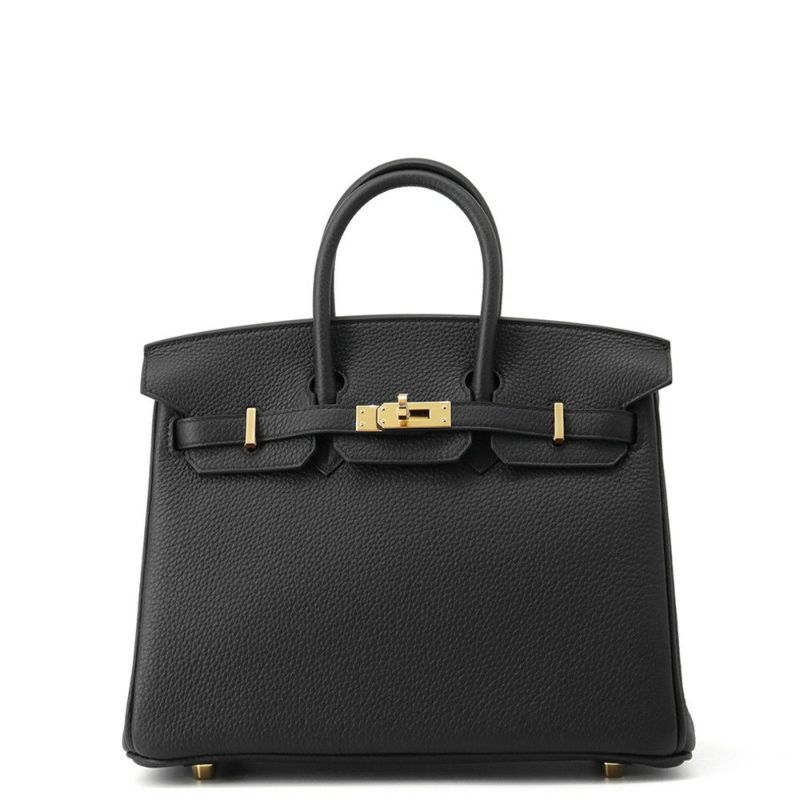 エルメス バーキン25 ヴェルソ ブラック/ツンドラ/ゴールド金具 トゴ W刻印 HERMES Birkin ハンドバッグ 黒