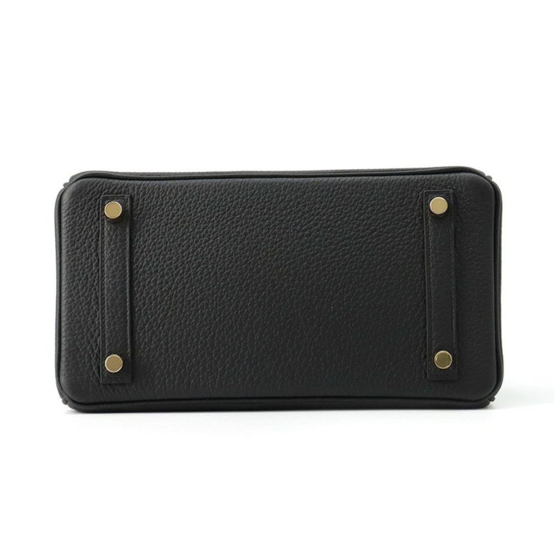 エルメス バーキン25 ヴェルソ ブラック/ツンドラ/ゴールド金具 トゴ W刻印 HERMES Birkin ハンドバッグ 黒