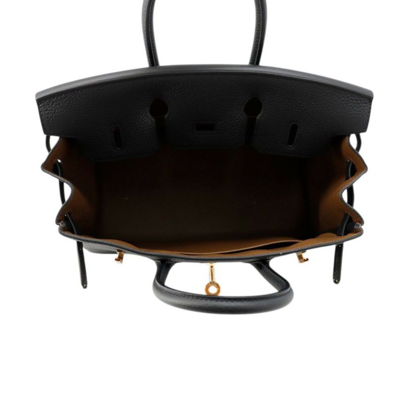 エルメス バーキン25 ヴェルソ ブラック/ツンドラ/ゴールド金具 トゴ W刻印 HERMES Birkin ハンドバッグ 黒