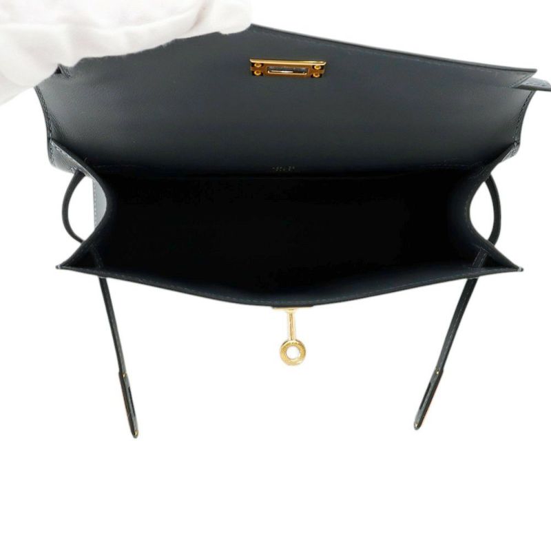 エルメス ハンドバッグ ポシェットケリー グリミスティ/ゴールド金具 スイフト K刻印