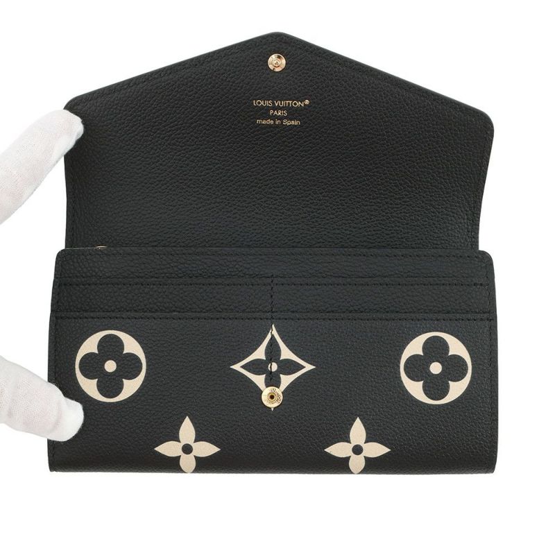 ルイヴィトン 長財布 モノグラム・アンプラント ポルトフォイユ・サラ M80496 LOUIS VUITTON ヴィトン 財布 ブラック 黒