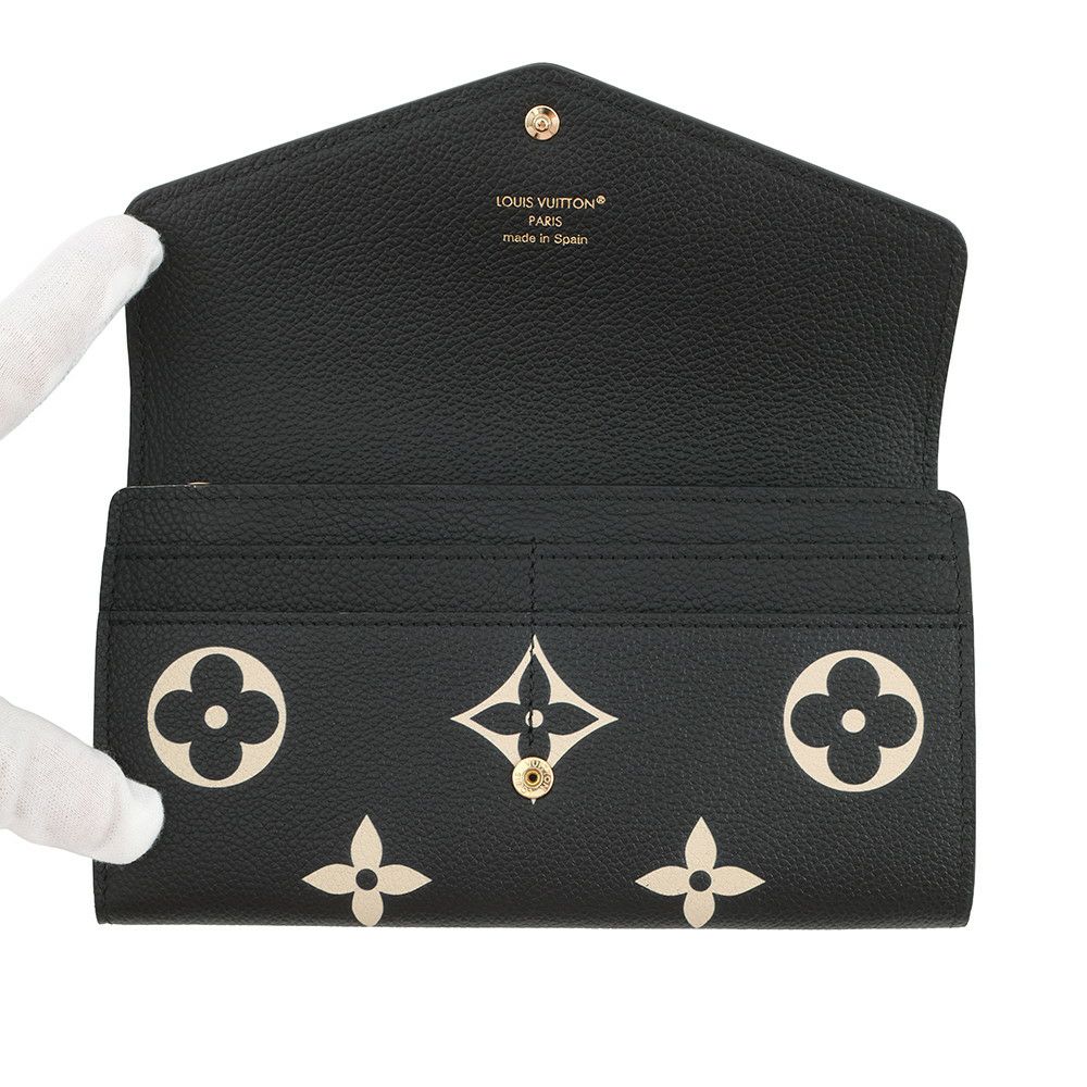 ルイヴィトン 長財布 モノグラム・アンプラント ポルトフォイユ・サラ M80496 LOUIS VUITTON ヴィトン 財布 ブラック 黒