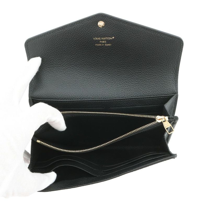ルイヴィトン 長財布 モノグラム・アンプラント ポルトフォイユ・サラ M80496 LOUIS VUITTON ヴィトン 財布 ブラック 黒