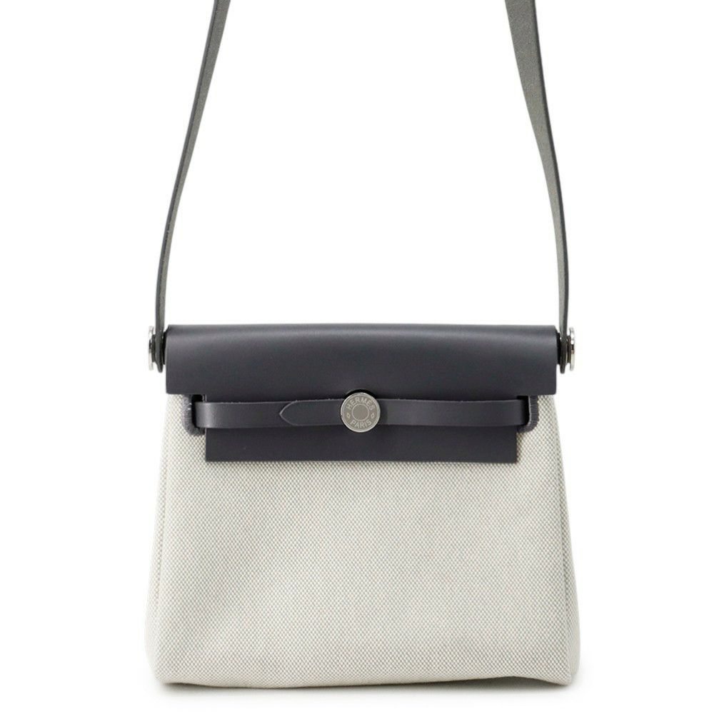 エルメス ショルダーバッグ エールバッグジップ ミニ アルドワーズ/エクリュ/シルバー金具 トワルミリタリー/ヴァッシュハンター K刻印