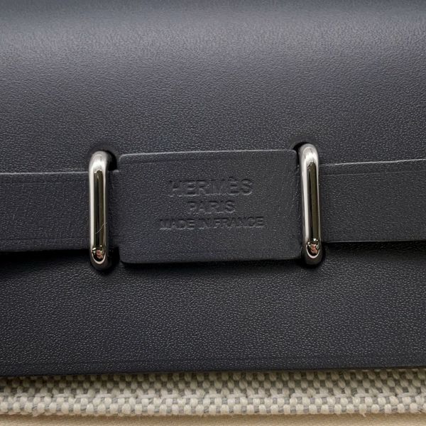 エルメス ショルダーバッグ エールバッグジップ ミニ アルドワーズ/エクリュ/シルバー金具 トワルミリタリー/ヴァッシュハンター K刻印