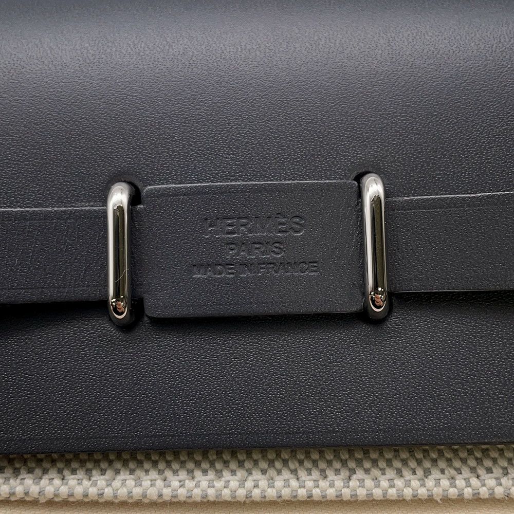 エルメス ショルダーバッグ エールバッグジップ ミニ アルドワーズ/エクリュ/シルバー金具 トワルミリタリー/ヴァッシュハンター K刻印