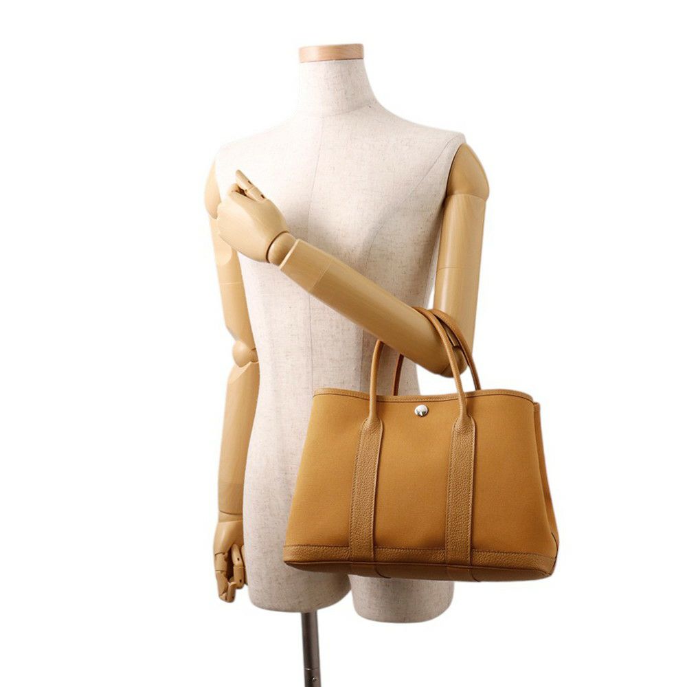 エルメス トートバッグ ガーデンパーティTPM セサミ/シルバー金具 トワルオフィシエ/ネゴンダ K刻印