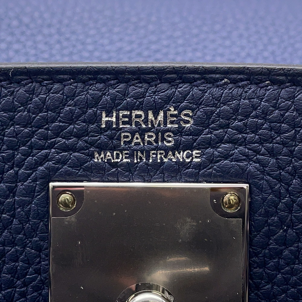 エルメス ボディバッグ ケリー アッカドPM ブルーネイビー/シルバー金具 トゴ B刻印 メンズ