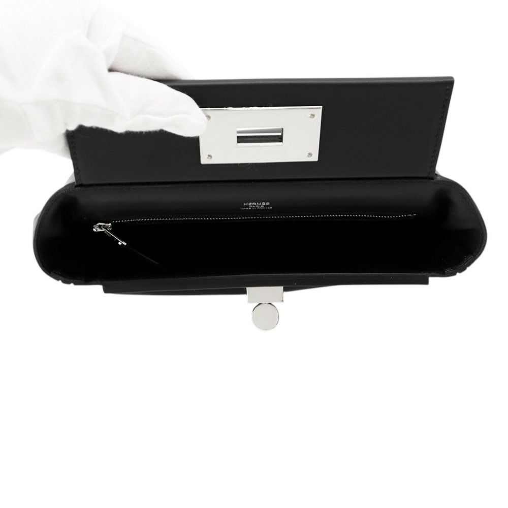 エルメス 24/24 サック ヴァンキャトル ミニ ブラック/シルバー金具 ヴォーヴォリュプト K刻印 ２wayショルダー 黒