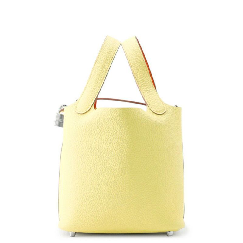 エルメス ハンドバッグ ピコタンロックPM エクラ リモンチェッロ/オレンジミニアン/シルバー金具 トリヨンクレマンス/スイフト B刻印