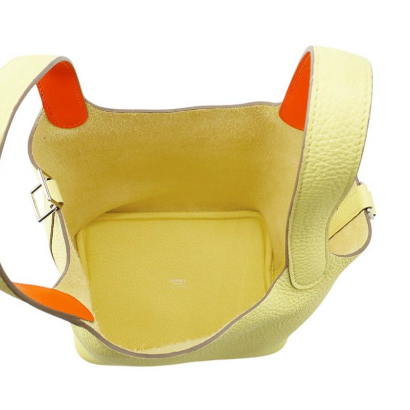 エルメス ハンドバッグ ピコタンロックPM エクラ リモンチェッロ/オレンジミニアン/シルバー金具 トリヨンクレマンス/スイフト B刻印