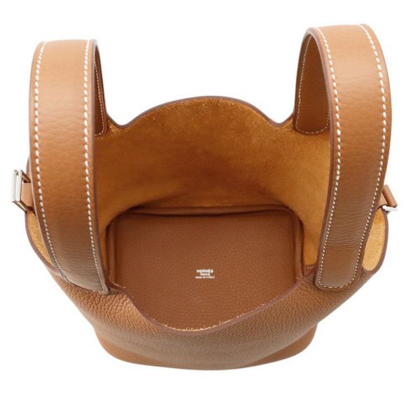 エルメス ハンドバッグ ピコタンロックPM ゴールド/シルバー金具 トリヨンクレマンス K刻印