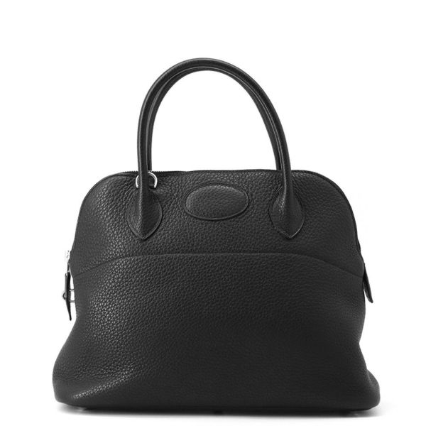 エルメス ハンドバッグ ボリード31 ブラック/シルバー金具 トリヨンクレマンス □R刻印 ２wayショルダー 黒