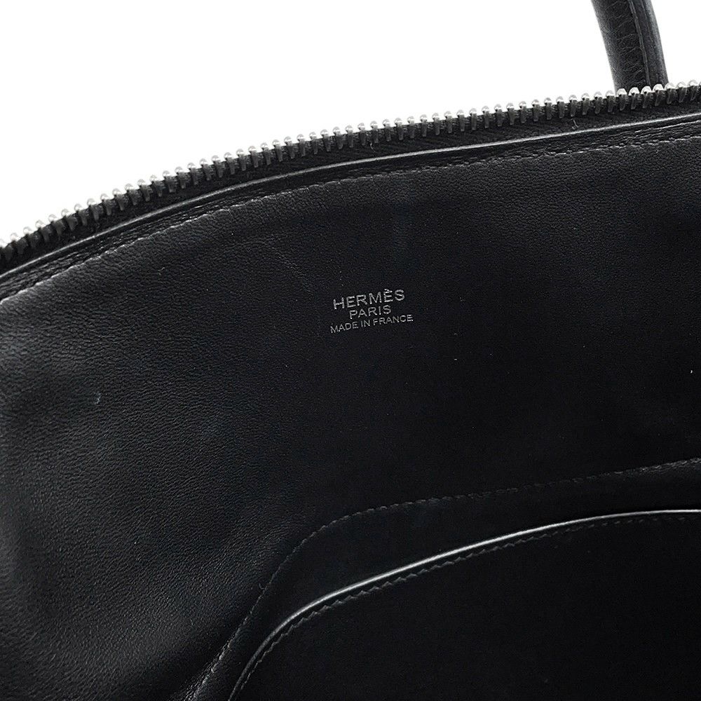 エルメス ハンドバッグ ボリード31 ブラック/シルバー金具 トリヨンクレマンス □R刻印 ２wayショルダー 黒