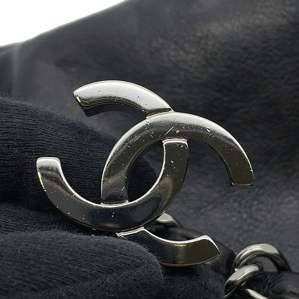 シャネル チェーンハンドバッグ ココマーク レザー CHANEL ショルダーバッグ 黒