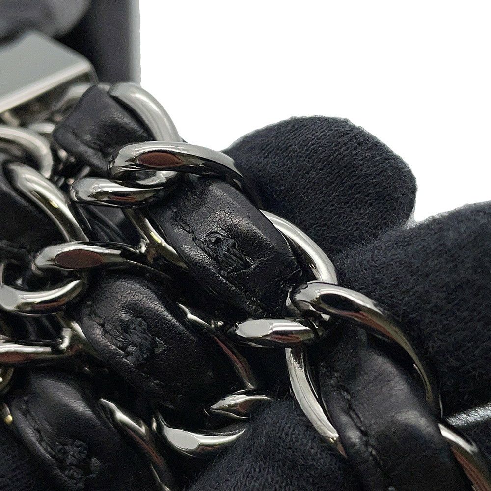 シャネル チェーンハンドバッグ ココマーク レザー CHANEL ショルダーバッグ 黒