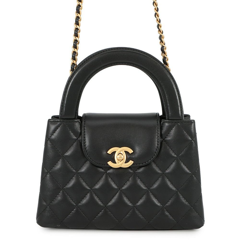 シャネル ハンドバッグ ミニ マトラッセ ココマーク ラムスキン AS4416 CHANEL 2wayショルダーバッグ 黒