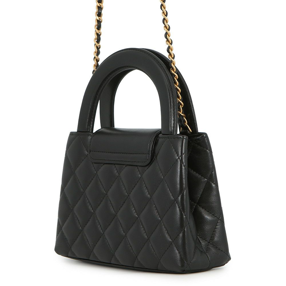 シャネル ハンドバッグ ミニ マトラッセ ココマーク ラムスキン AS4416 CHANEL 2wayショルダーバッグ 黒