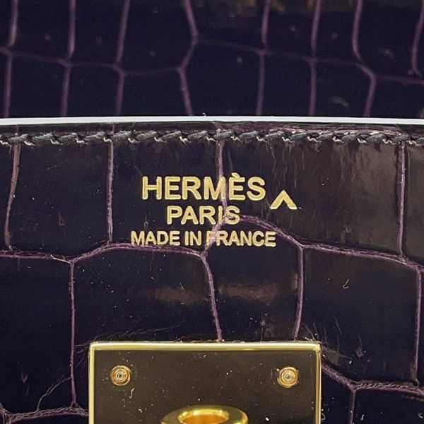 エルメス バーキン30 オーベルジーヌ/ゴールド金具 ポロサスシャイン A刻印 HERMES Birkin ハンドバッグ