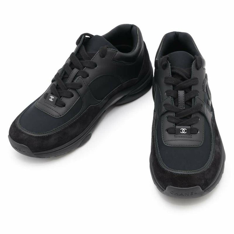 シャネル スニーカー ココマーク レディースサイズ37 G33745 CHANEL 靴 黒