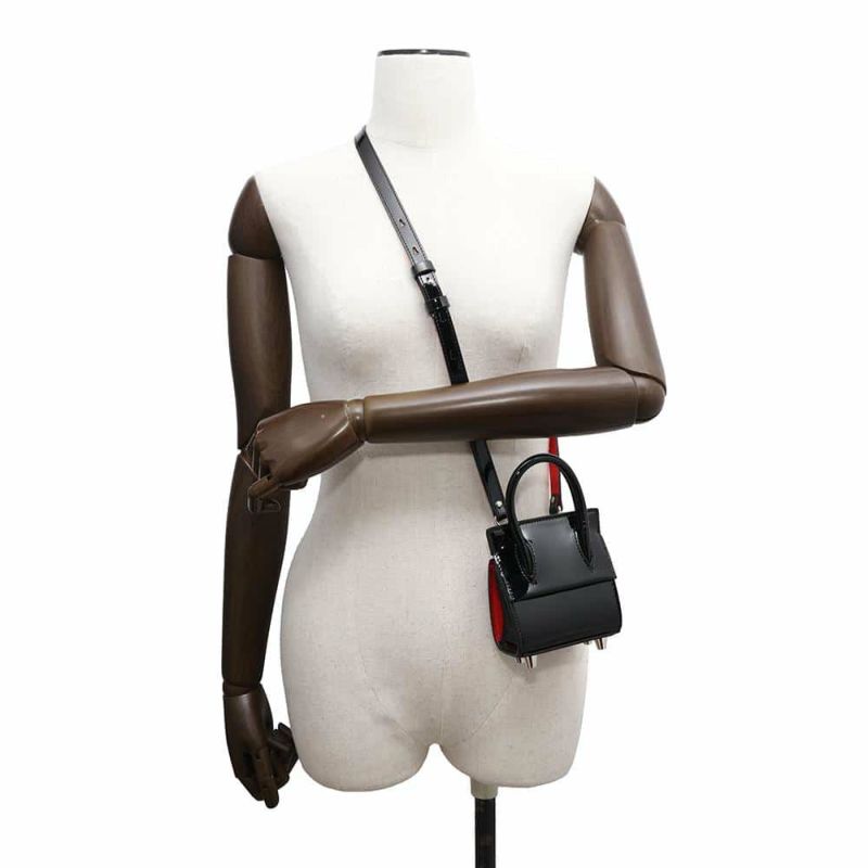 クリスチャン・ルブタン ハンドバッグ パロマ ナノ パテント 1215050 Christian Louboutin 2wayショルダーバッグ 黒