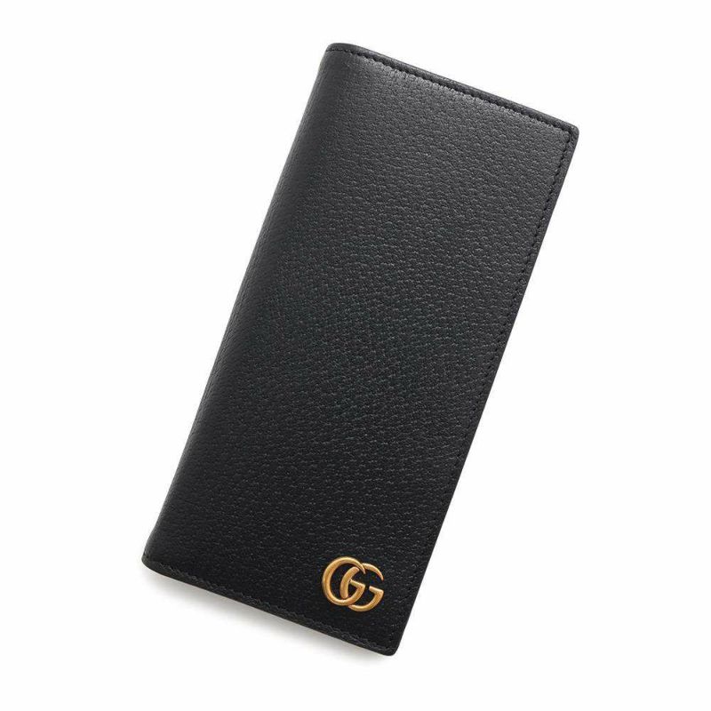 グッチ 長財布 GGマーモント レザー 544479 428740 GUCCI 二つ折り財布 ウォレット 黒