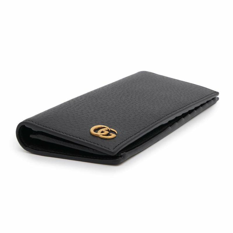 グッチ 長財布 GGマーモント レザー 544479 428740 GUCCI 二つ折り財布 ウォレット 黒
