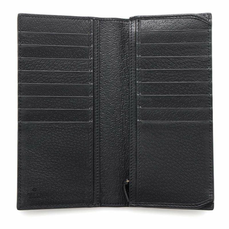 グッチ 長財布 GGマーモント レザー 544479 428740 GUCCI 二つ折り財布 ウォレット 黒