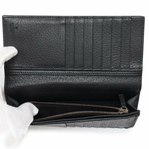 グッチ 長財布 GGマーモント レザー 544479 428740 GUCCI 二つ折り財布 ウォレット 黒