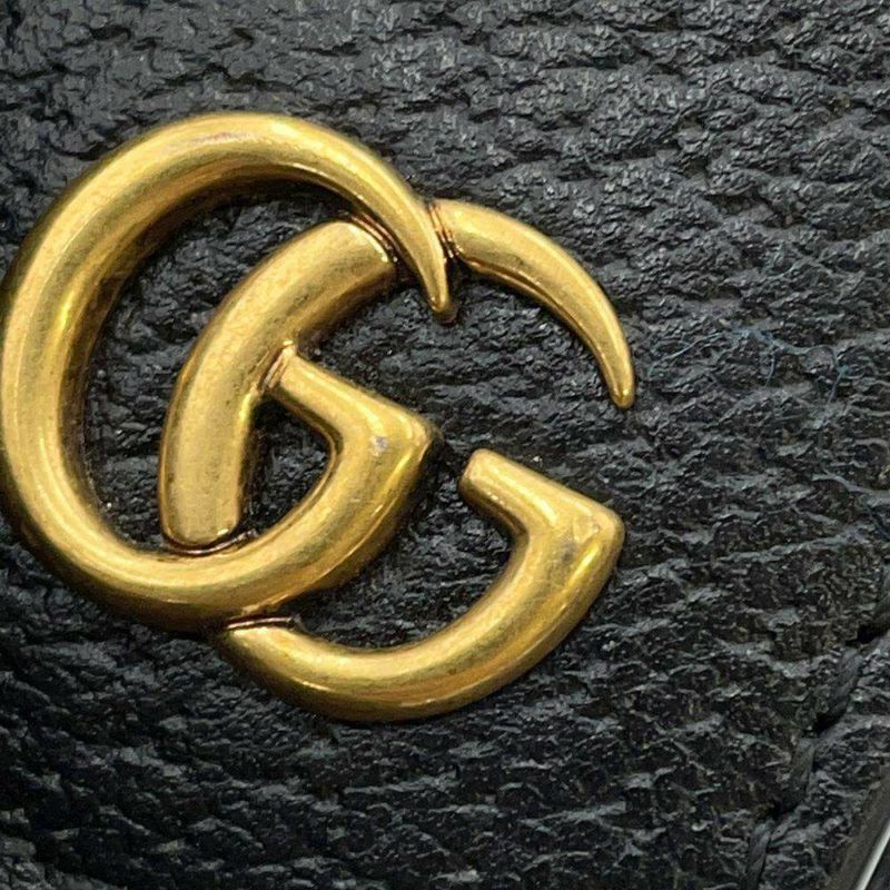 グッチ 長財布 GGマーモント レザー 544479 428740 GUCCI 二つ折り財布 ウォレット 黒
