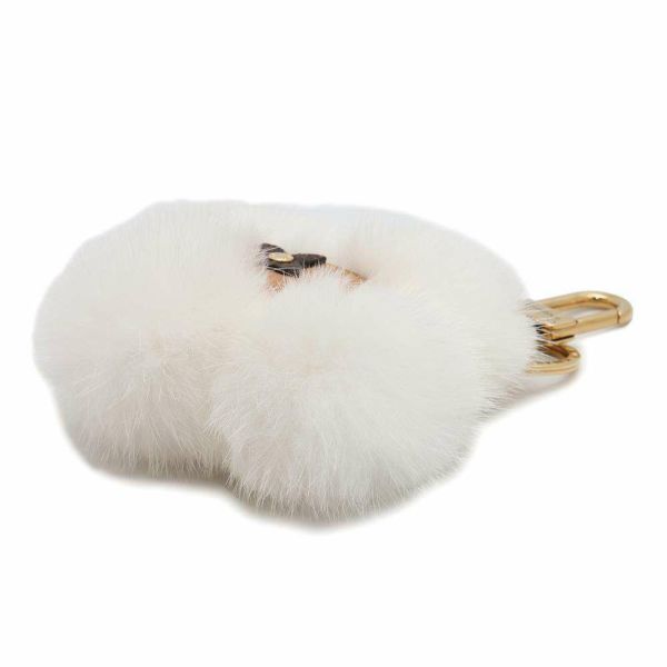 ルイヴィトン キーホルダー ミンクファー ヴィヴィエンヌ ファー スキー M02300 LOUIS VUITTON バッグチャーム 白