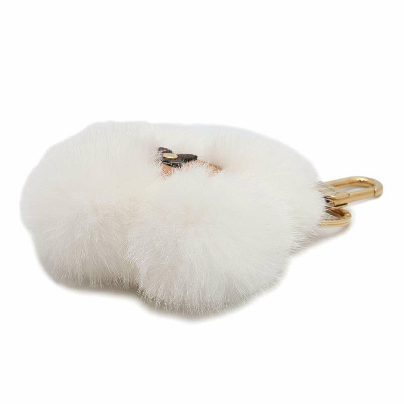 ルイヴィトン キーホルダー ミンクファー ヴィヴィエンヌ ファー スキー M02300 LOUIS VUITTON バッグチャーム 白