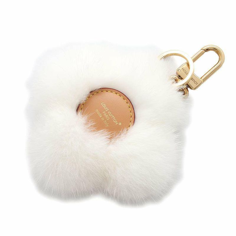 ルイヴィトン キーホルダー ミンクファー ヴィヴィエンヌ ファー スキー M02300 LOUIS VUITTON バッグチャーム 白